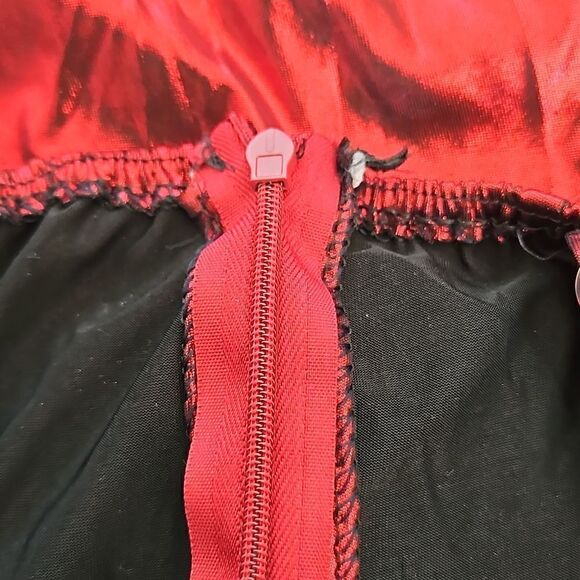 Halloween Metallic Twisted Front Spaghetti Straps Maxi Dress Small RubyRed - Picture 14 of 16